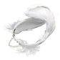 MTPLOP Classic White Feather and Diamond Hair Band for Ballet Dancers Swan Lake Dance Costume Hair Accessories (White, Small for