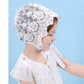 Baby Little Kids Toddlers Breathable Lacy Bonnet Eyelet Cotton Adjustable Sun Protection Hat (White-4)