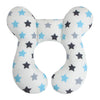 Kakiblin Baby Support Pillow, Baby Travel Pillow For Head And Neck, Baby Neck Pillows For Car Seat,Pushchair,Travel (White Star)