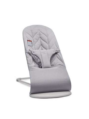 Babybjrn Bouncer Bliss, Light Gray, Woven, Petal Quilt | 2-In-1 Adjustable Baby Bouncer Seat And Toddler Chair, Newborn To Toddl