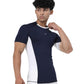Invincible Mens Color Block Base Layer Compression Tee Navy/White