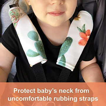 Carseat Canopy - Includes 2 Car Seat Strap Covers - Cactus Breastfeeding Cover, Shopping Cart Cover, Baby Car Seat Cover, Baby C