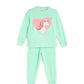 Cherry Crumble Kids Girls Round Neck Full Sleeve Winter Sleepwear Nightsuit Regular Pajama Set (WsNsuit2_Mint_1824 Months)