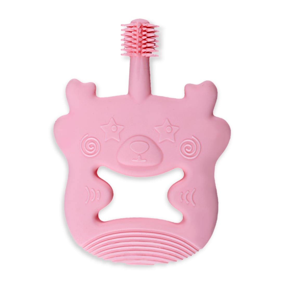 Infantso Soft Silicone Teether For Baby Teething, Bear Teether Toy For 012 Months, Bpa Free Silicone Soothing Baby Teether | Bp