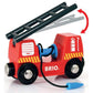Brio 33815 Rescue Firefighter Set | 18 Piece Train Toy with a Fire Truck, Accessories and Wooden Tracks for Ages 3 and Up