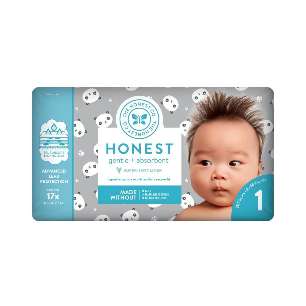 The Honest Company Pandas Size 1 Diapers, 35 Ct