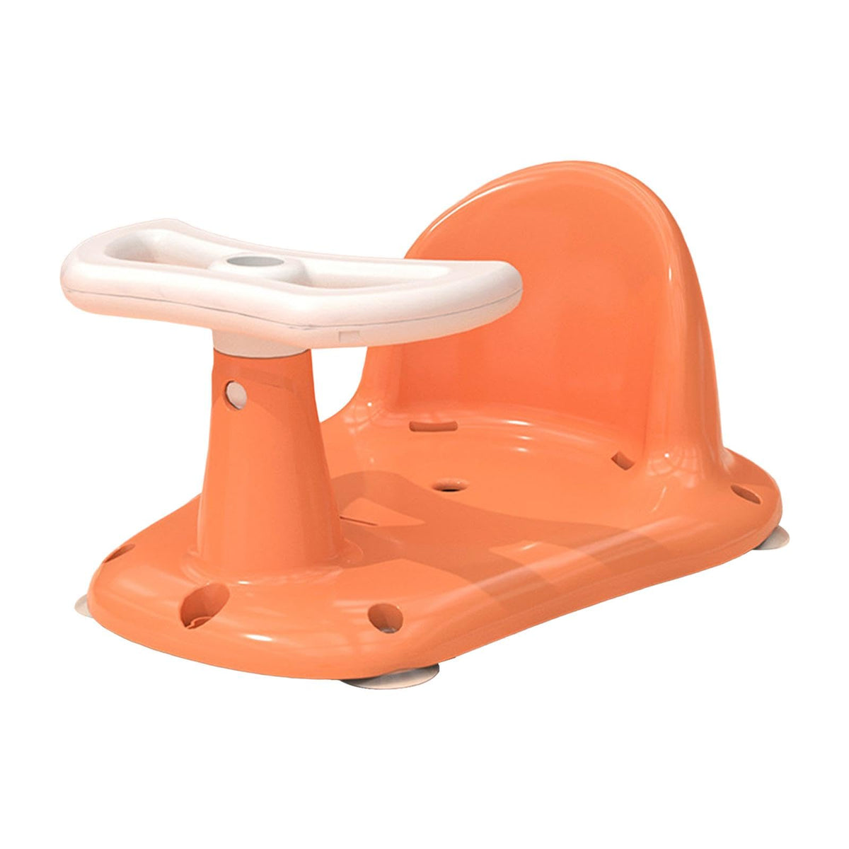 MERISHOPPInfant Shower Chair Portable Suction Cups Bathtub Seat for Newborn Baby Kids Orange|Baby|Bathing & Grooming|Bath Tubs