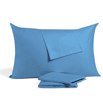 Toddler Travel Small Pillowcase 12X16 Inch Set Of 2, Mini Pillow Case With Zipper Closure 500 Thread Count 100% Soft Egyptian Co