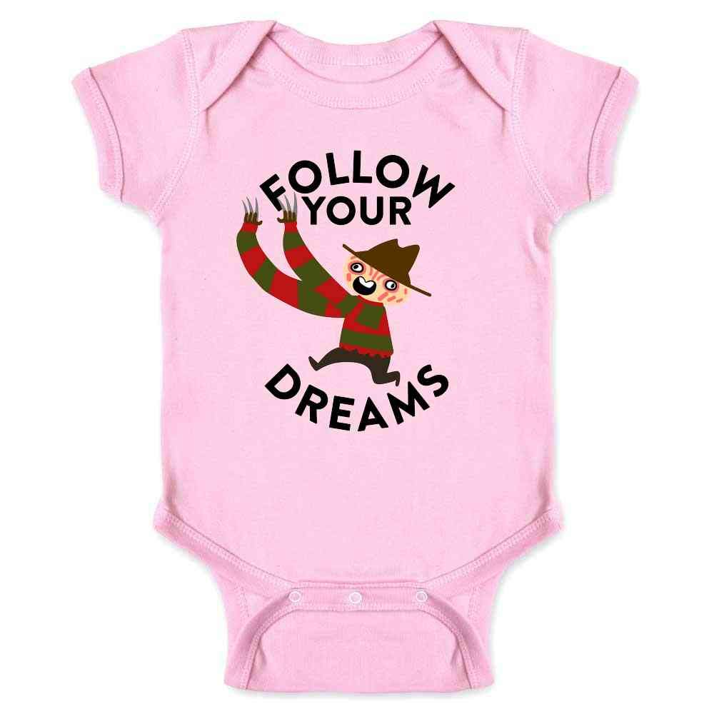 Funny Horror Infant Bodysuit Follow Your Dreams Costume for Babies Pink 12M