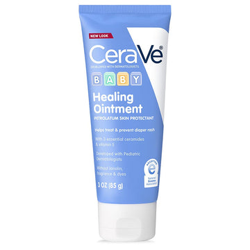 Cerave Diaper Rash Cream | Baby Healing Ointment For Extra Dry, Cracked Skin | Diaper Cream With Ceramides & Vitamin E | Lanolin