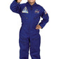 Aeromax Jr. Nasa Flight Suit, Blue, With Embroidered Cap And Official Looking Patches, Size 8/10.