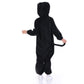 Funivals Animals Kitty Cosplay Costume Unisex Kids, Plush Black Cat Jumpsuit Pajamas Child For Halloween Christmas Party (M(For