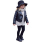 Gliglittr Toddler Baby Boy Girl Motorcycle Faux Leather Jackets Coat Winter Outwear For 1-6Y (Black, 5-6T(Size 120)