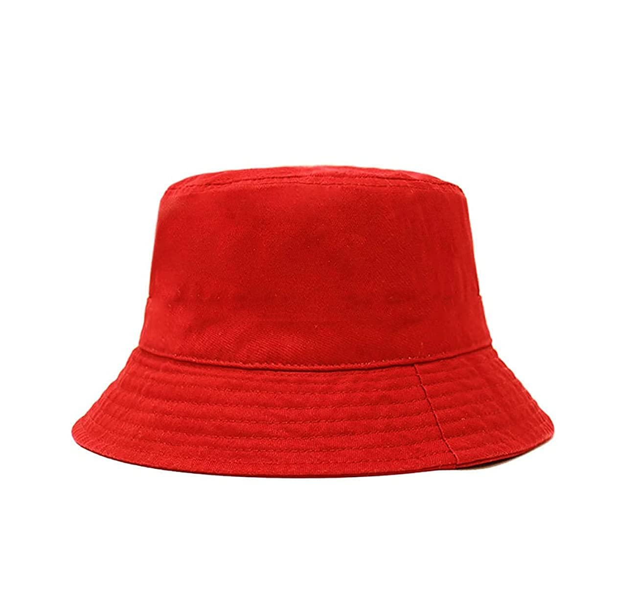 Adorazone KidS Cotton Bucket Hat For Travel, Beach And Sun Protection (Age: 510 Years) (Red)