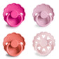 Frigg Silkysoft Silicone Baby Pacifier 4-Pack Rosy Romance | Made In Denmark | Bpa-Free (6-18 Months)