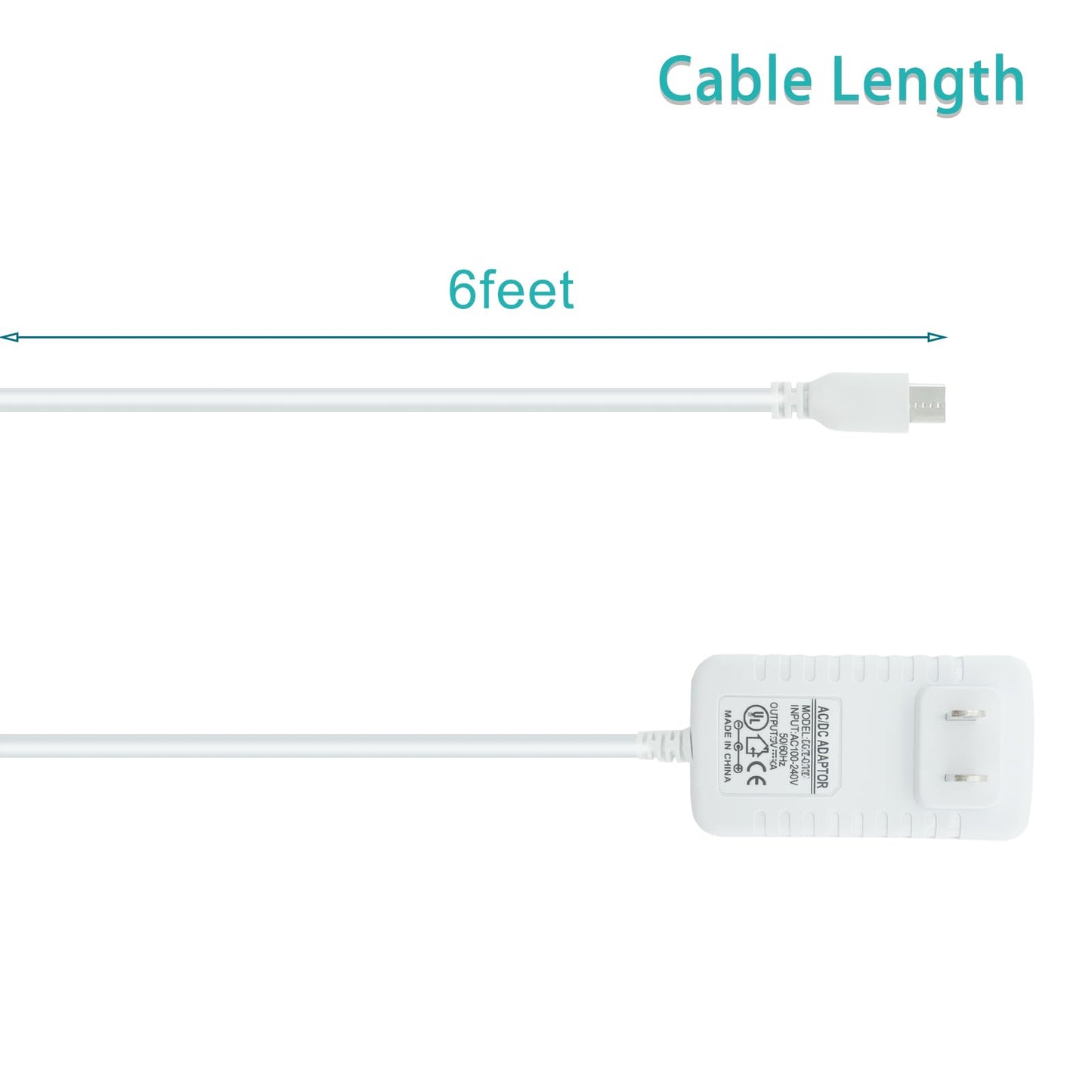Charger Replacement For V-Tech, Babysense, Owlet, Lbtech, Eufy, Vava, Moonbaby Baby Monitor, Power Adapter Micro Usb Cord Cable