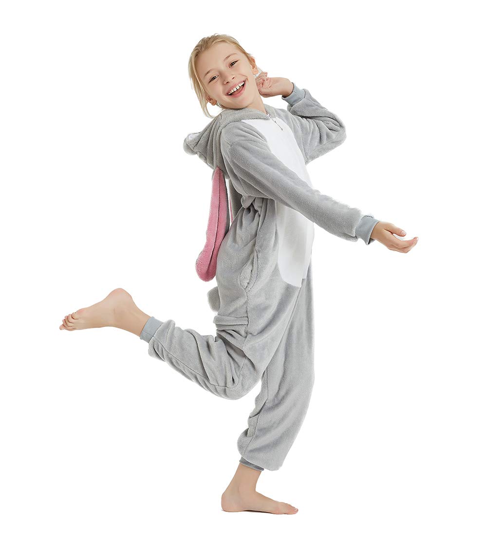 Abenca Easter Bunny Onesie Kids Rabbit Pajamas For Girls Cartoon One Piece Animal Halloween Christmas Cosplay Costume.Bunny.120