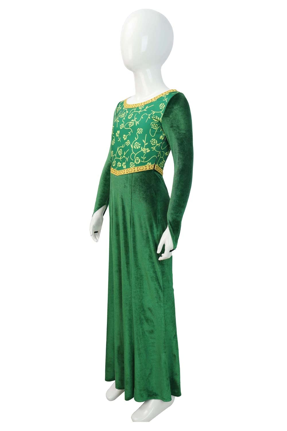 Chahouk Girl'S Costume Green Dress For Age 3 To 14 Princess Gown Halloween Birthday Party Outfit Long Sleeve