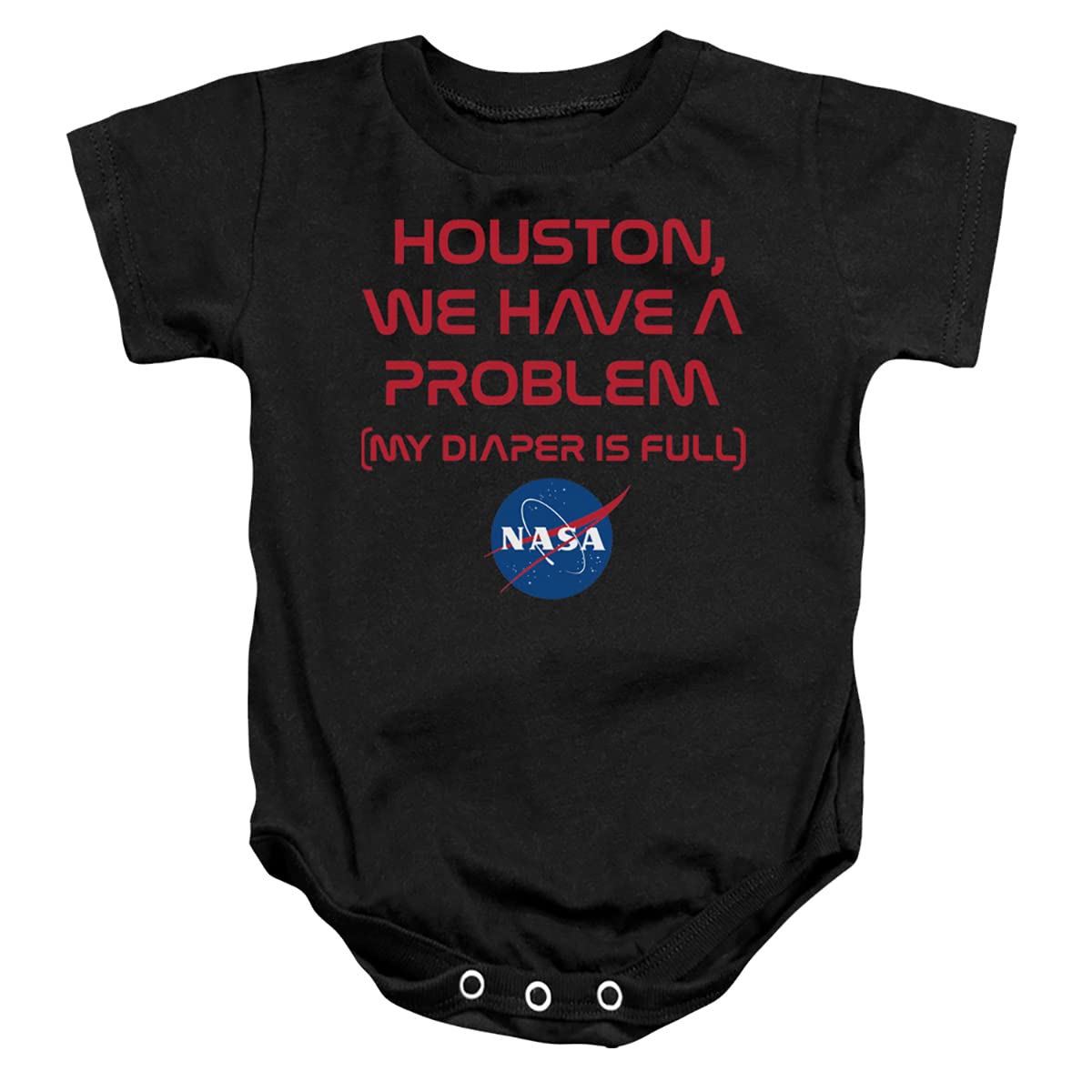 Popfunk Nasa Problematic Diaper Baby Onesie Bodysuit, 6 Months