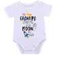 Jyhope My Grandpa Loves Me Jumpsuit Newborn Infant Funny Letter Print Romper(3-6Months,White)