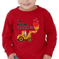 Tractor & Digger Toddler Boys Valentines Shirt Heart Dab Funny Valentine'S Day Kids Long Sleeve T-Shirt For Toddlers 2T Red