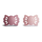 Frigg Lucky Symmetrical Silkysoft Silicone Baby Pacifier | Made In Denmark | Bpa-Free (Cedar/Baby Pink, 0-6 Months)