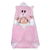 KAVIN New Born Soft and Warm Baby Blanket | Hooded Swaddle Blanket Wrap for Infants 06 Months Babies 1 Pcs (Light Pink Color)