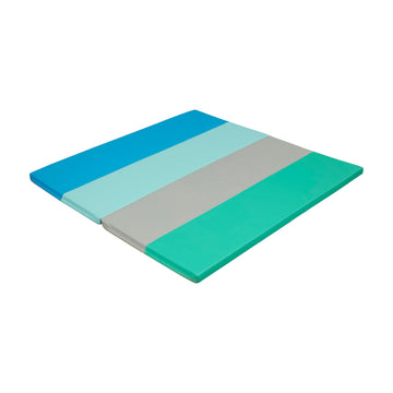 Ecr4Kids Softzone 4-Section Rainbow Runway Activity Mat, Folding Playmat, Contemporary