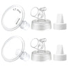 2X 17 Mm Maymom Two-Piece Wide Neck Pump Parts Compatible With Spectra S1,Spectra S2 Pumps And 2 Valves; Incl Wide Mouth Flanges