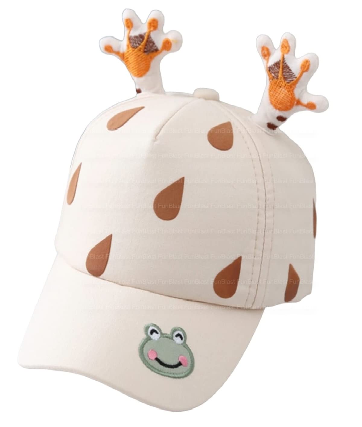 Funblast Cartoon Cap For Kids  Frog Print Cap For Boys Girls Toddlers, Cap For Teens, Cap For 3 To 15 Years Old Kids, Adjustabl