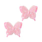 Butterfly hair clip; Children's birthday; Children's Day gift (pink)