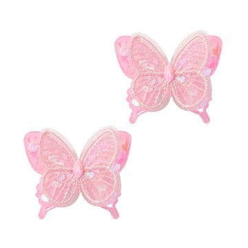 Butterfly hair clip; Children's birthday; Children's Day gift (pink)