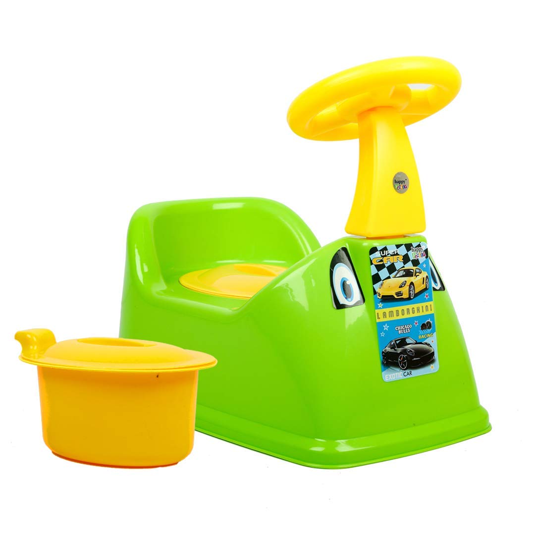Nabhya Plastic Ferrari Baby Potty Training Seat- Chair For Kids- Infant Potty Toilet Chair With Removable Tray & Closing Lid (Gr