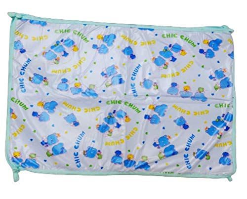 Aur Aurapuro Baby Bath & Hold Cotton Towel with Plastic Sheet Layer Attach with Tie Knots Baby Dry Sheets Kids Sheet (Set of 3)