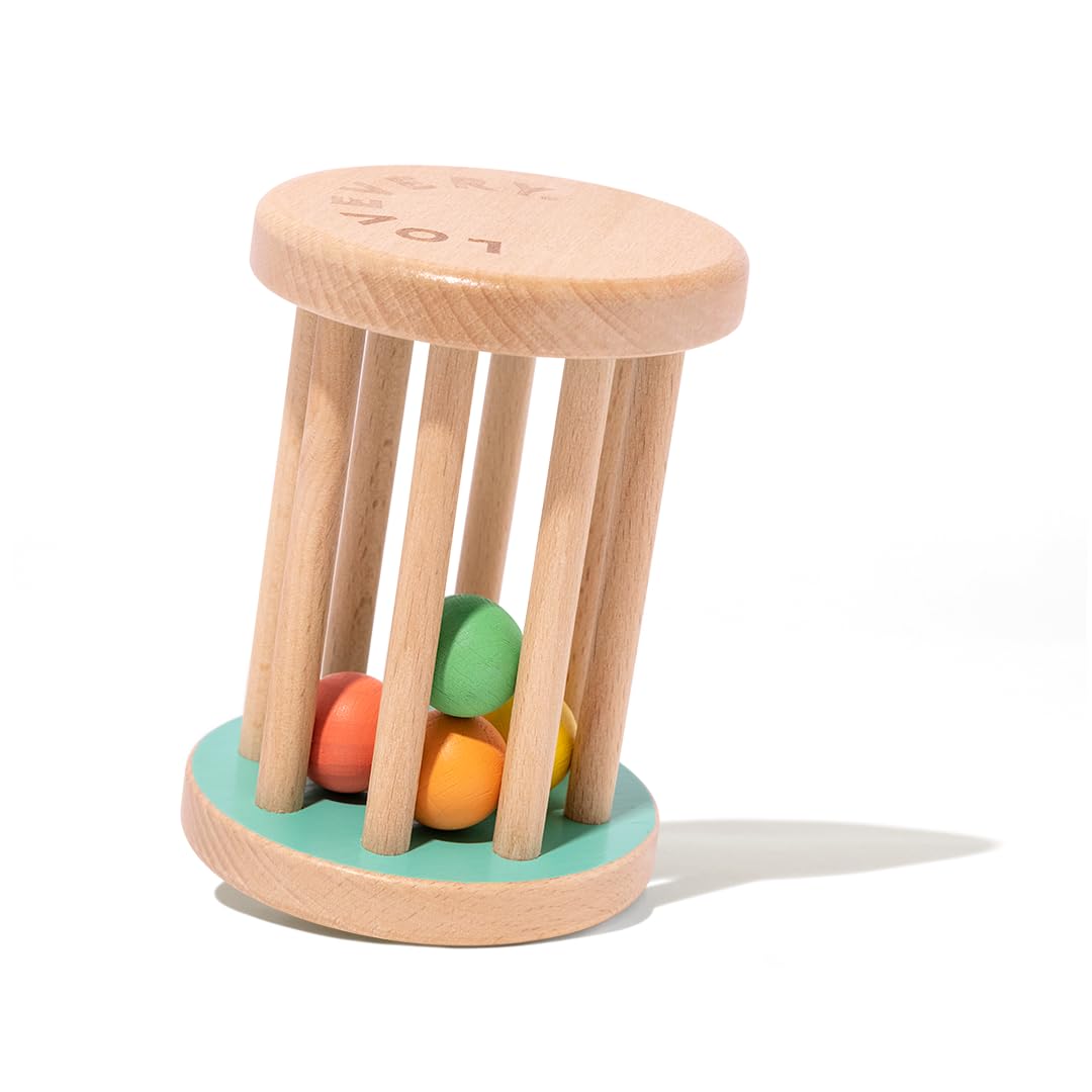 Bumpy Baby Rattle Lovevery, Montessori Rolling Rattle, Baby Rattle Starting at 12 Weeks ...