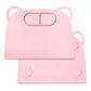 Domensi 1 Pack Silicone Suction Placemat with Teething Edge Bumper/Spill for Baby Toddlers Kids with Storage Bag, Non-Slip Dinni