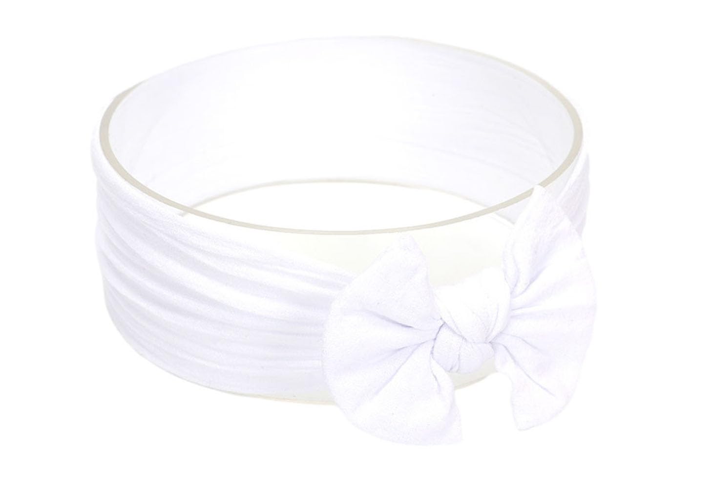 Koolgil Baby Girl'S Toddler Bow Knot Headbands Soft Nylon Headband For Daily Life Birthday Party Photography (White)