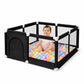 Baby Playpen With Balls  Portable Play Yard With Mesh Panels For Safety & Visibility, Indoor/Outdoor Toddler Activity Fence For