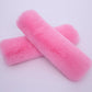 2-Pack Soft Plush Seatbelt Covers For Kids - Comfortable Pink Seat Belt Cushion For Newborns - Car Seat/Stroller Strap Accessori