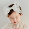 Asphinien Lace Big Bow Baby Girls Headband Floral Hair Band Toddlers Newborn Infants Christening Baptism Party Hair Accessories