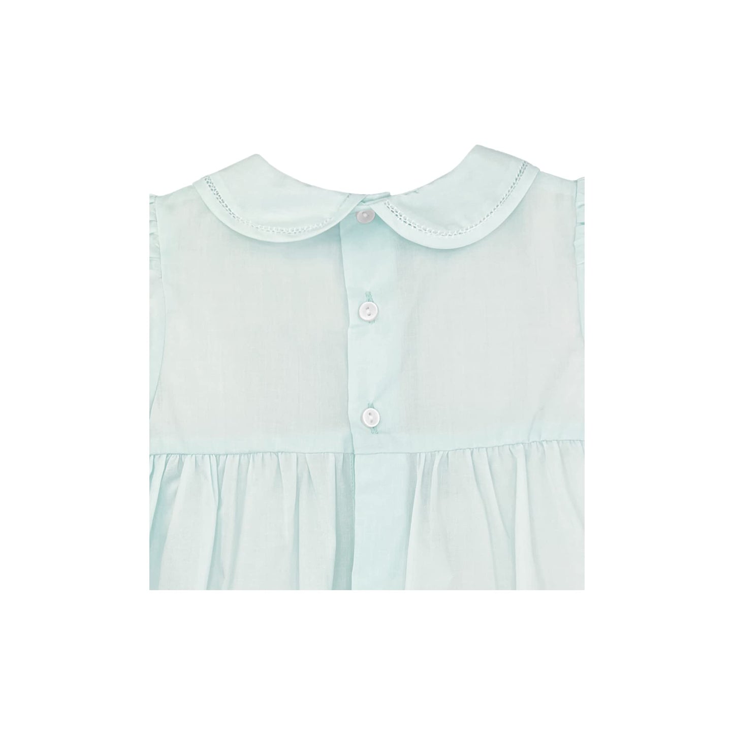 Petit Ami Baby Girls French Bubble With Diamond Smocking, 9 Months, Mint