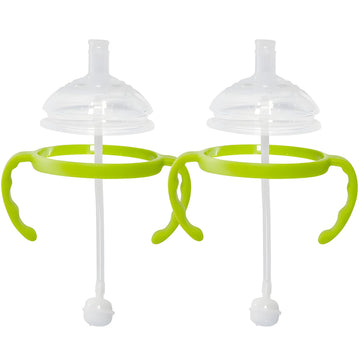 Botabee Straw Transition Cup Kit For Comotomo Baby Bottles | Conversion Kit Fits 5 & 8 Ounce Bottles | Soft, Silicone Straw Top