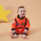Baby Astronaut Costumes, Unisex Toddler Space Suit, Halloween Dress Up Romper Pilot Costume(Orange,3-4 Years Old)