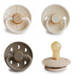 FRIGG Natural Rubber Baby Pacifier 4-Pack Crystal Sparkle | Made in Denmark | BPA-Free (0-6 Months)