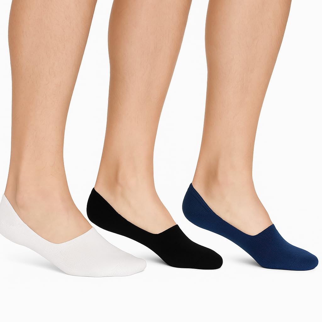 Royal Mart Cotton Socks For Daily And Office Wear, Running, Gym (Reduces Sweat & Odour) Men & Women Solid Peds/Footie/NoShow (M