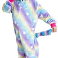 Newplush Kids Animal Cosplay Costumes Pajamas Christmas Children Rainbow Cloud Unicorn Onesie Birthday Gifts(2-4 Years)