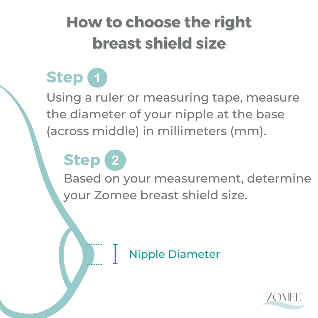 Zomee Flex Breast Nipple Shield Latch Assistance Inverted Or Flat- Comfortable & Soft For Easy Pumping Use For Z1 Z2 Breast Pump