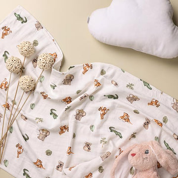 Cugo Soft and Cozy Baby Swaddle Blanket, Adjustable Infant Wrap for Comfortable Sleep, Blend of Breathable Cotton and Soft Bambo