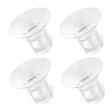 4PCS Flange Insert 12mm Compatible with Momcozy M5/M6/M9/S12 Pro/S9 Pro/V1 Pro/V2 Pro, Spectra/Medela/Elvie/NCVI/TSRETE/eufy/Lan