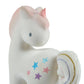 Tikiri Fairytales Cotton Candy Unicorn Natural Rubber Rattle with Crinkle Tail (White)